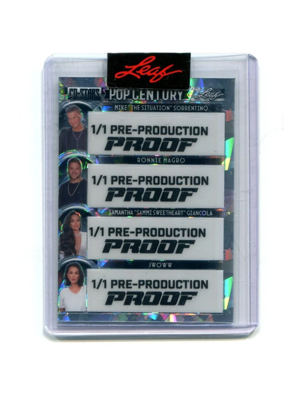 2024 Leaf Pop Century Jersey Shore Co-Stars Quad 1/1 Pre-Production Proof B